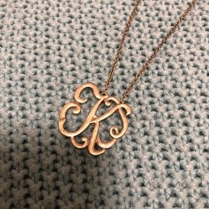 “K” Monogram Necklace